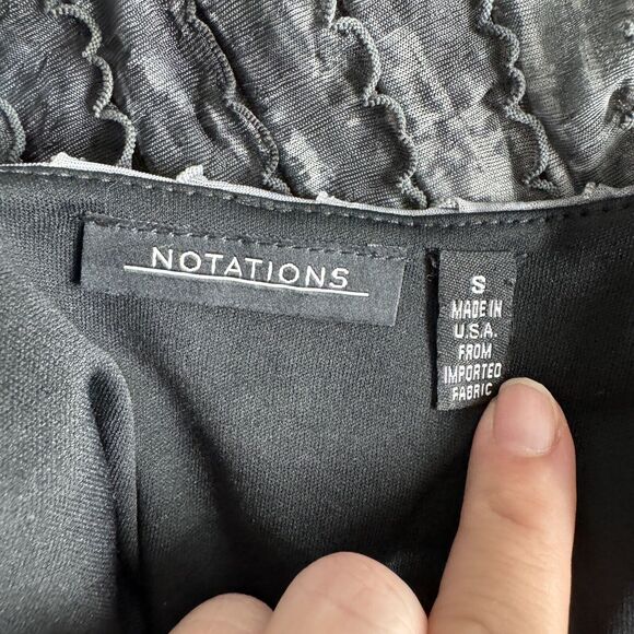 Notations Textured Crinkle Ombre Dress Sz S Gray Grunge Goth Whimsigoth Stretch - Picture 5 of 10